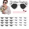A84X-Wedding Heart Shaped Sunglasses Bachelorette Party Glasses Bridesmaid Groomsmen Gifts