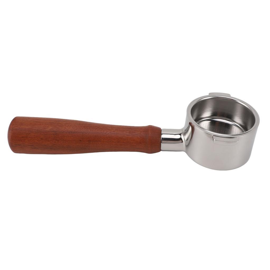 51mm 2 Ears Coffee Bottomless Portafilter 304 Stainless Steel Bottomless Portafilter with Wood