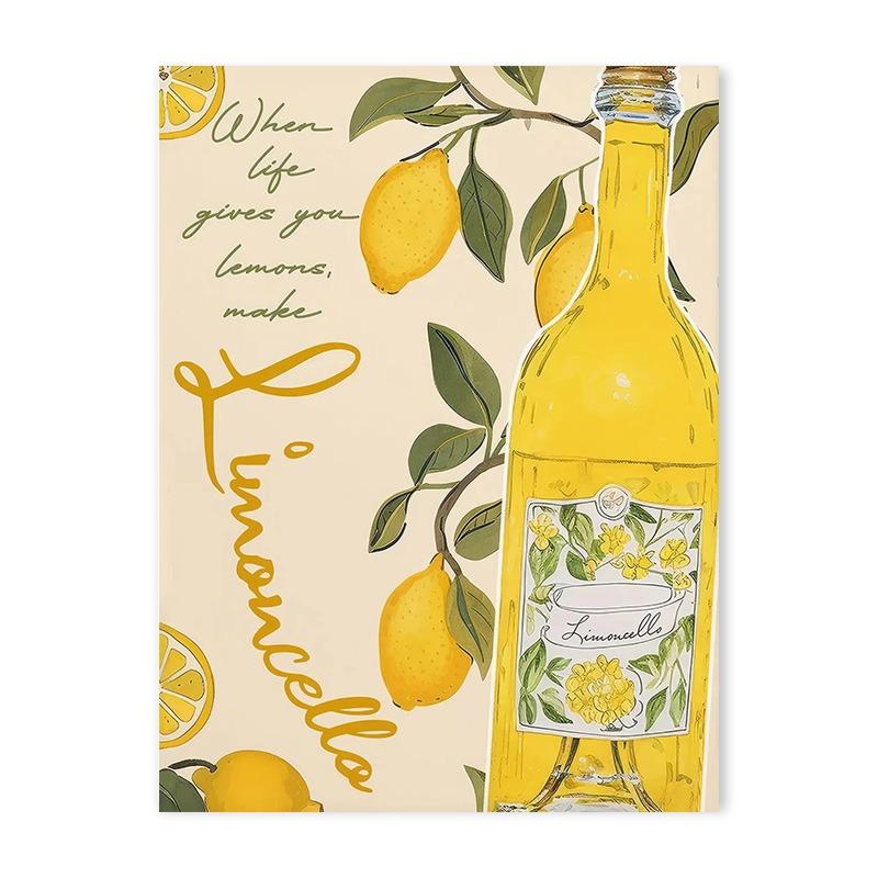 

Винтажные постеры с лимонным принтом Санторини Италия Путешествия Пейзаж Холст Живопись Современное Искусство для Стен Гостиной Эстетический Домашний Декор 21cm×30cm NoFrame