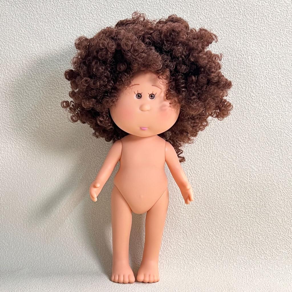24cm Girls Toy Curly Hair Bean Eye Vinyl Doll Dress Up Dark Skin Mia Potato Dolls Movable Action Figure Body Children Gift Poseable Articulated Scale