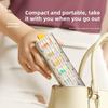 Portable Sevenday Plastic Medication Organizer With Sealed Compartments For Travel And Daily Use