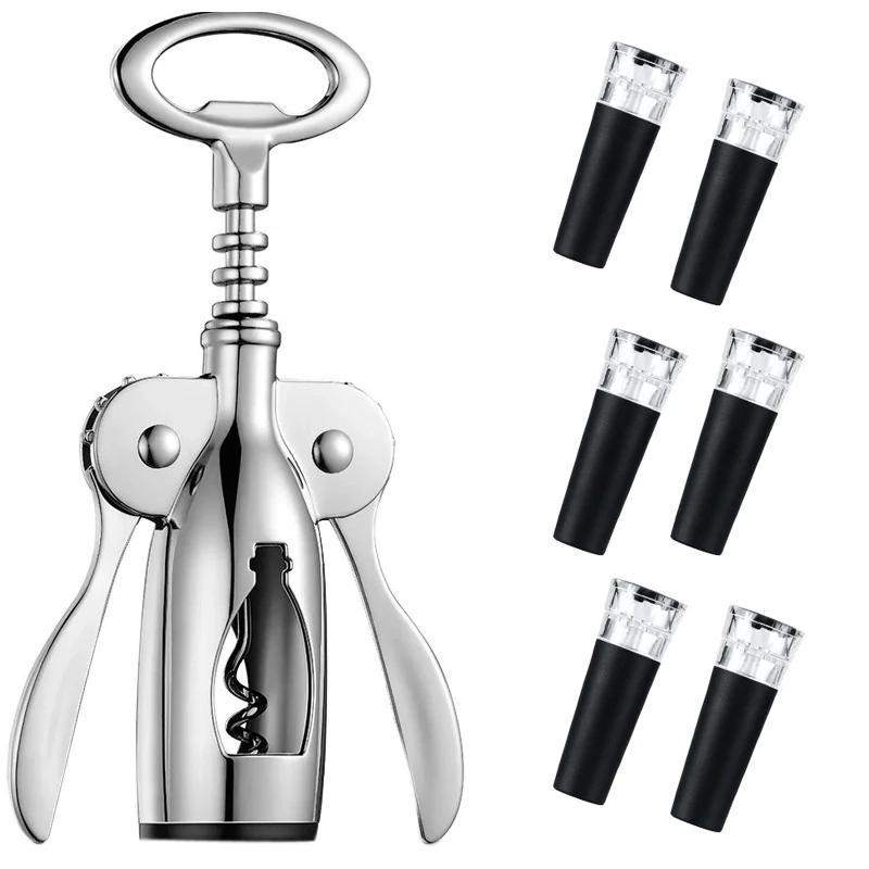 Kitchen Tools Beer Bottle Opener Gadget Wine Accessories Metal Wine Corkscrew Stainless Steel Waiter Bottle Beer Wine Opener