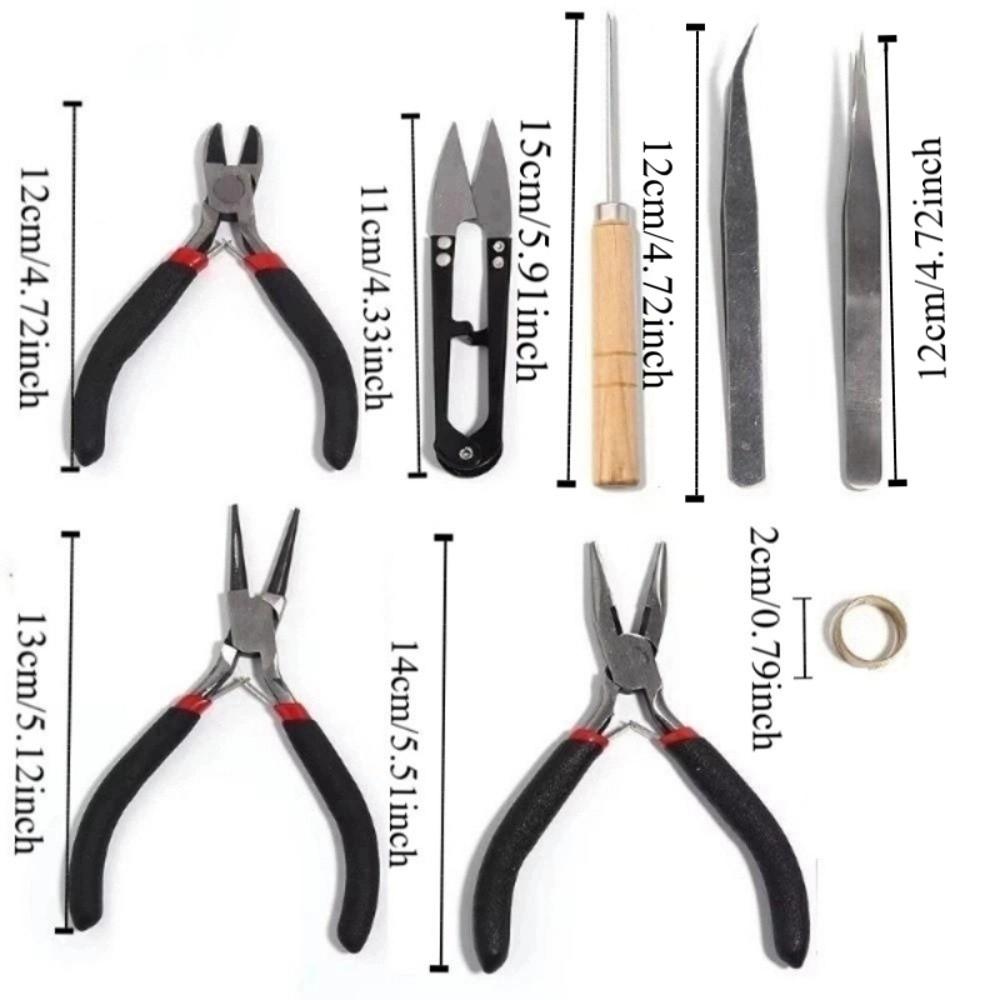 8Pcs/Set Pliers Beading Tool Kit Portable Jewelry Making Kits Jewelry Repair