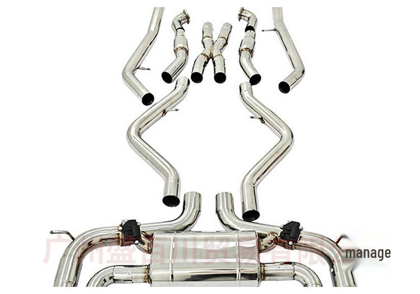 Stainless Steel Remote Control Valve Muffler Exhaust for BMW X5M/X6M E70/E71 4.4T