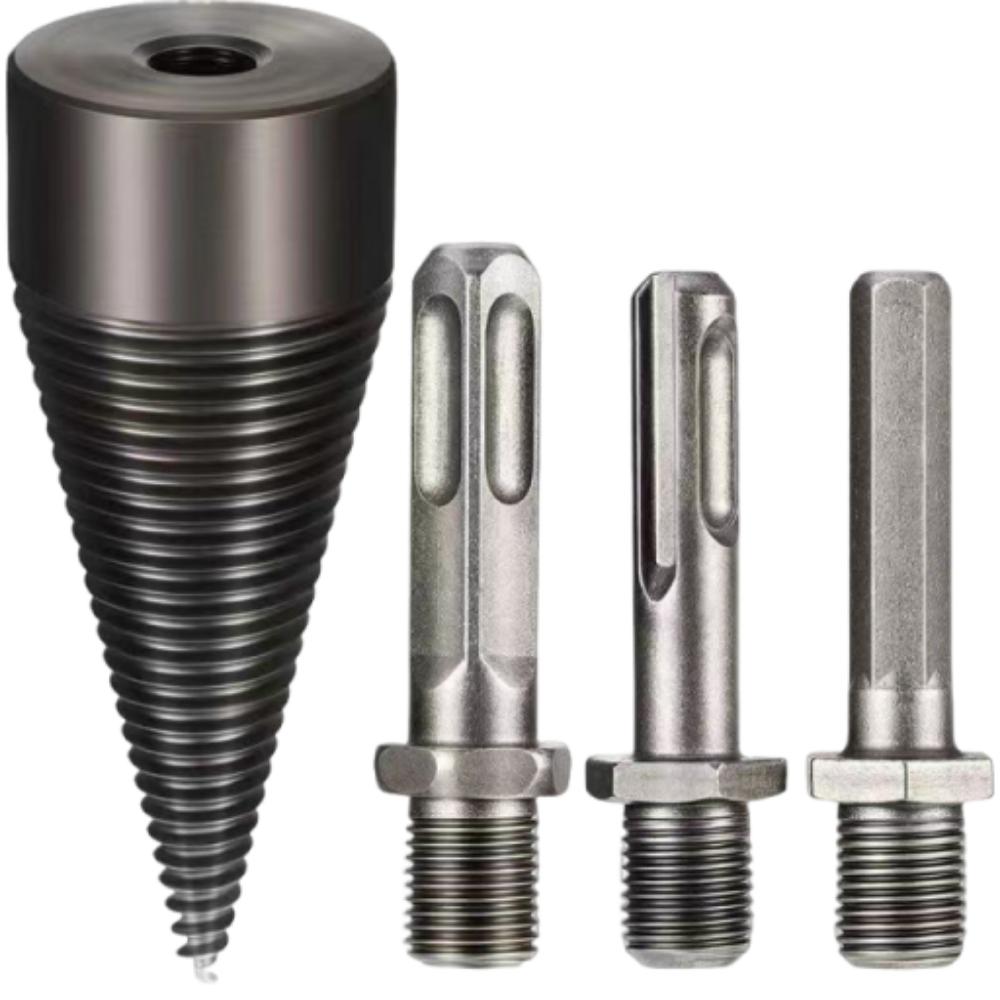 4Pcs Screw Cones Wood Drill Bit 32mm 42mm 50mm Log Splitter  for Electric and Hand Drills