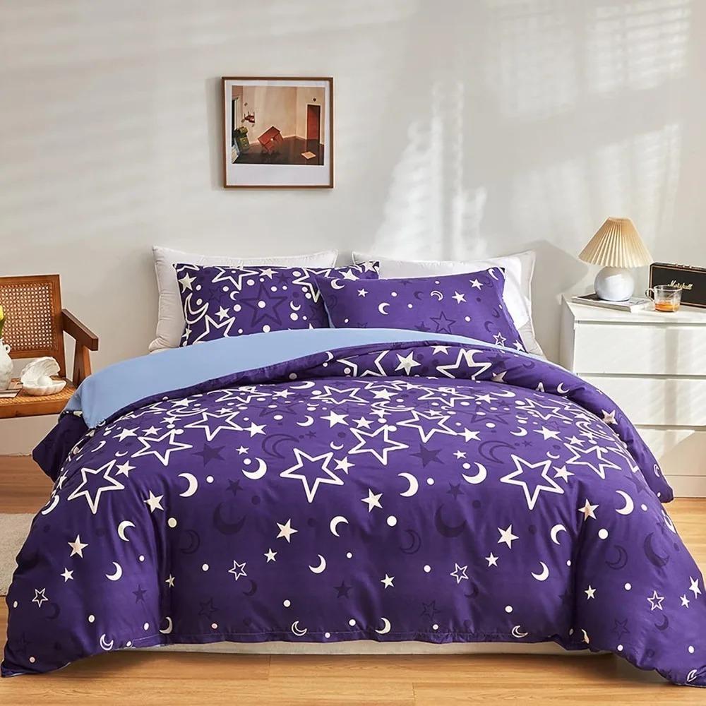 Romantic Heart Pattern Duvet Cover Pillowcase Bedding Set Adult Girl Boy Bedroom Decoration Gift Single Double Size