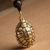 Heavenly Brass Turtle Shell Cloud Keychain Pendant - Men's Fashion Accessory In Ancient Style