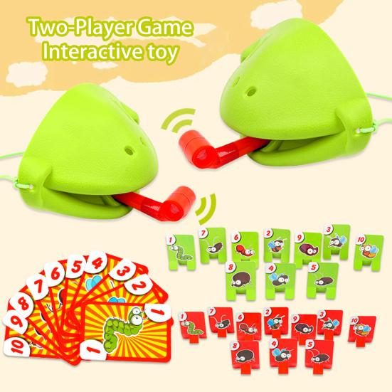1 juego de juguete con forma de rana con lengua saliente para lamer la lengua de un animal, camaleón, lagarto, juego de mesa para 1/2/4 jugadores, regalo para niños y niñas