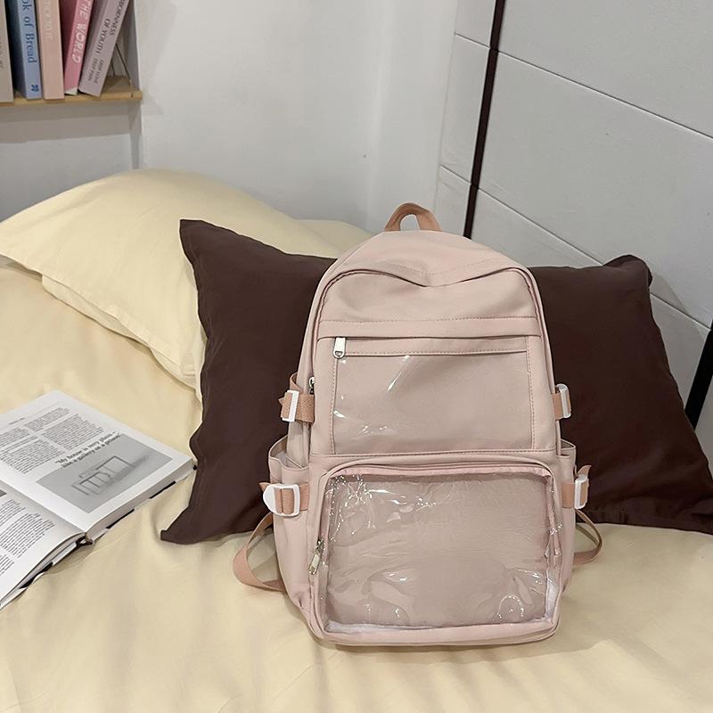 Schoolbag Campus Large Capacity Junior High School Student Backpack Transparent Zagu Ba Pain Bag 10cm Baby Bag JK School Bag Female