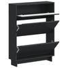 Shoe Cabinet EDE 78 X 24 X 103 Cm Engineered Wood Black