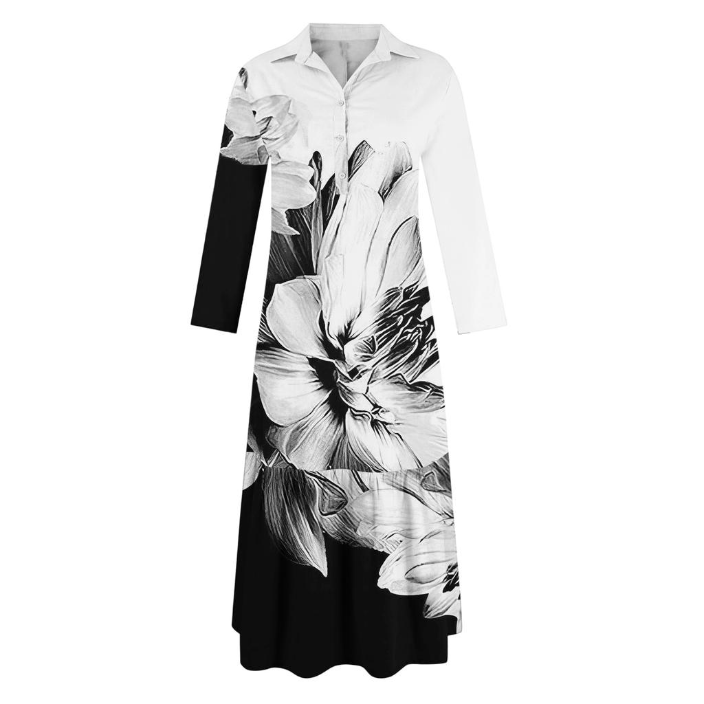 Women's Casual Loose Fashionable Floral Print Dress