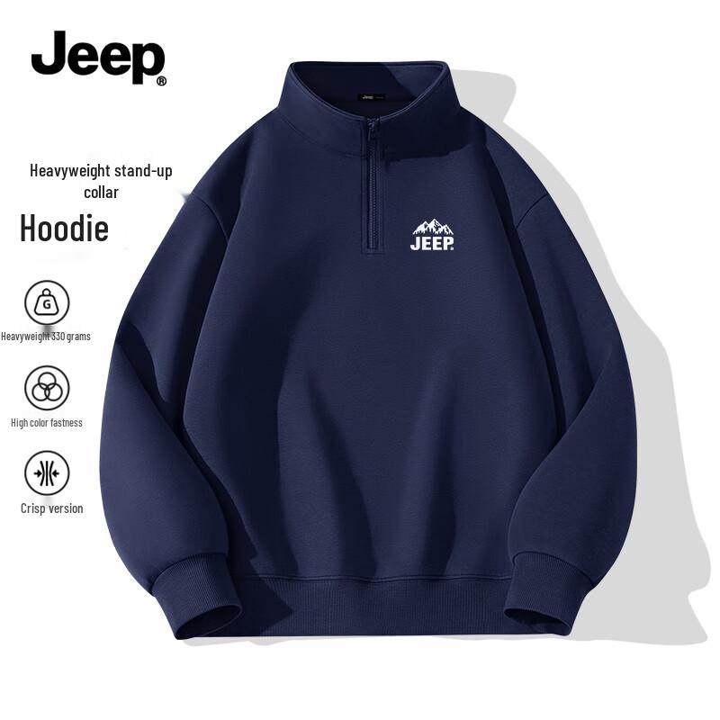 

Jeep Men s Half-Zip Stand Collar Sweatshirt XL