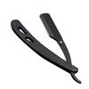 Hommes rasage barbier outils cheveux rasoir pliant couteau de rasage en acier inoxydable socle pour rasoir droit