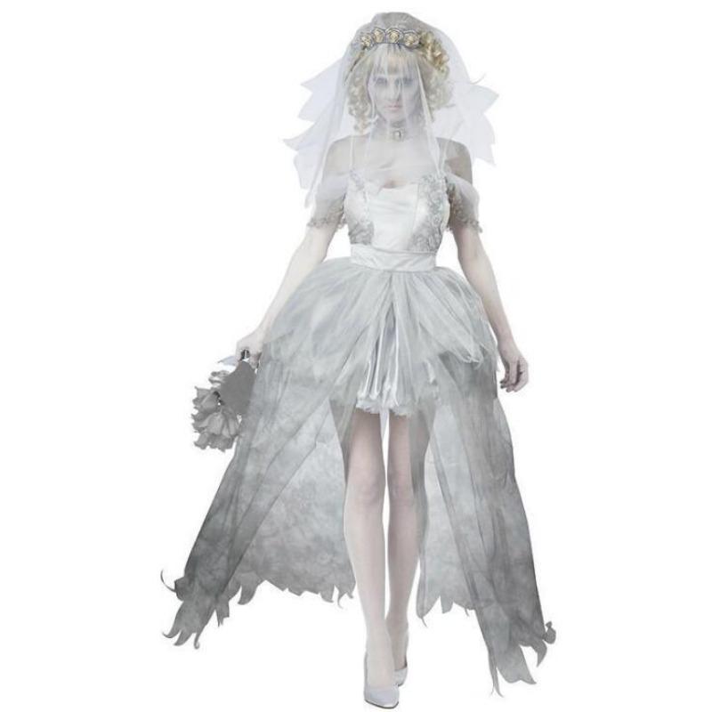 

Новые костюмы на Хэллоуин, невеста-призрак, костюмы для косплея для вечеринок, мюзиклов и кино XL