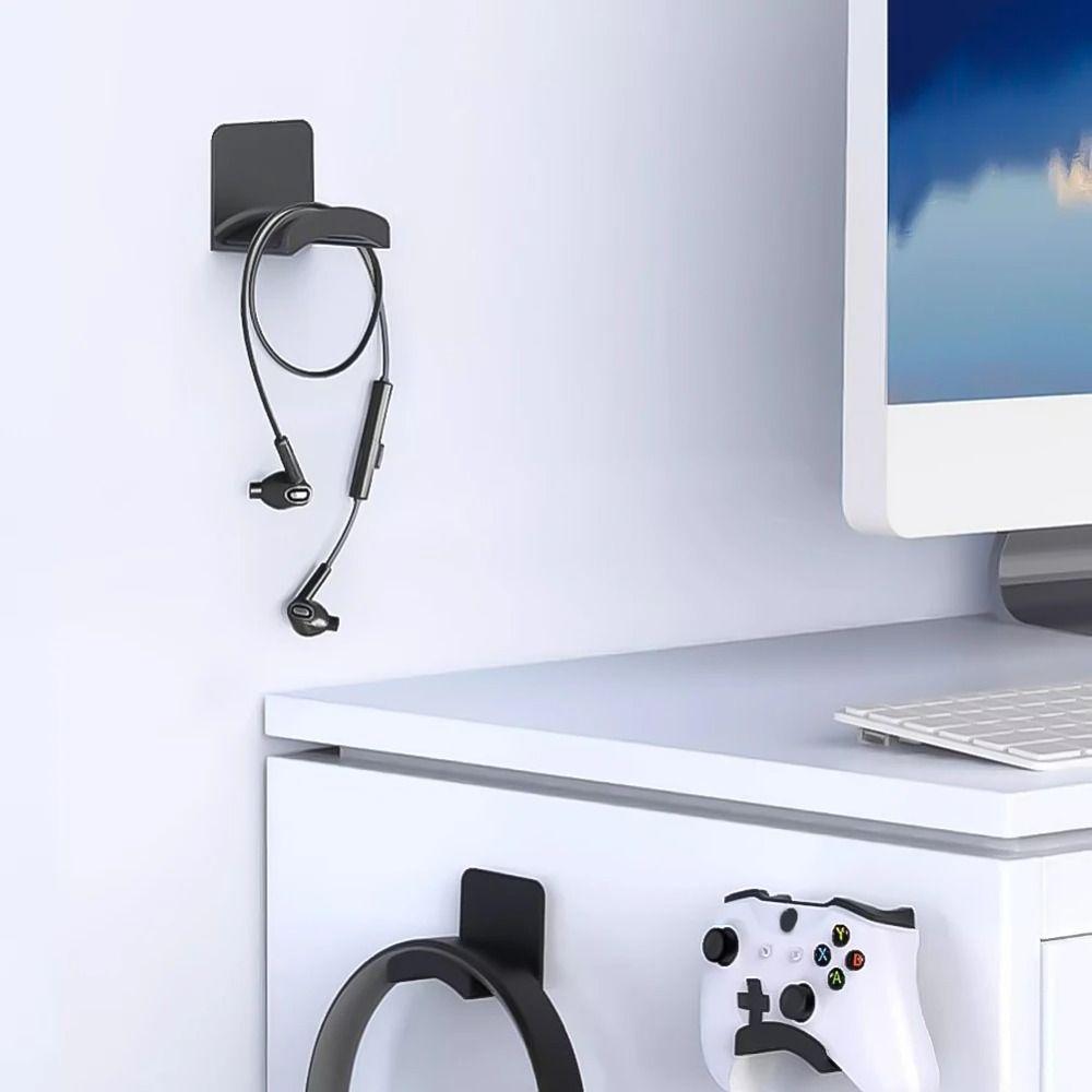 10pcs Adhesive Headphone Stand Universal Headset Holder Headphone Bracket Dormitory