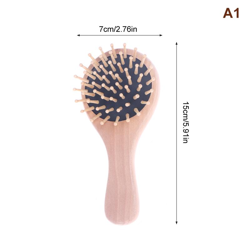 Anti-Static Scalp Massager for All Hair Types Detangling Cushion Design Airbag Wood Hair Comb Massage Brush