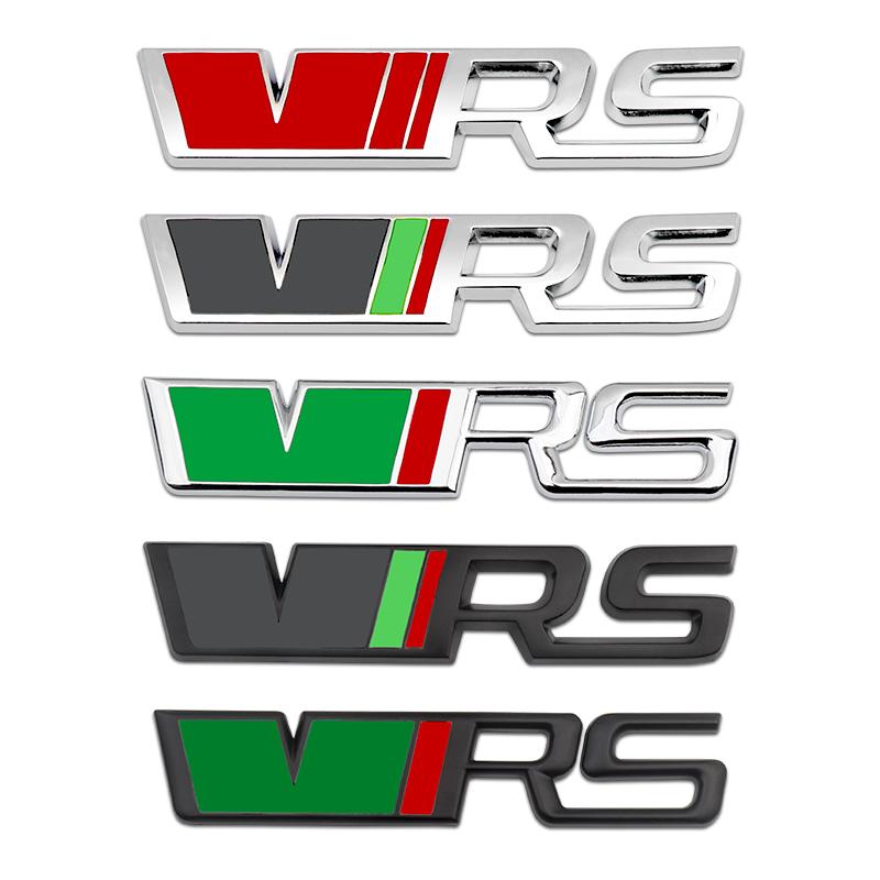 LTBJ7 Auto 3D Kovový Znak Nálepka VRS RS Pro vw Skoda Rapid Yeti Octavia Fabia Logo Karoserie Auta Zadní Mřížka Znak Boční Blatník Samolepky