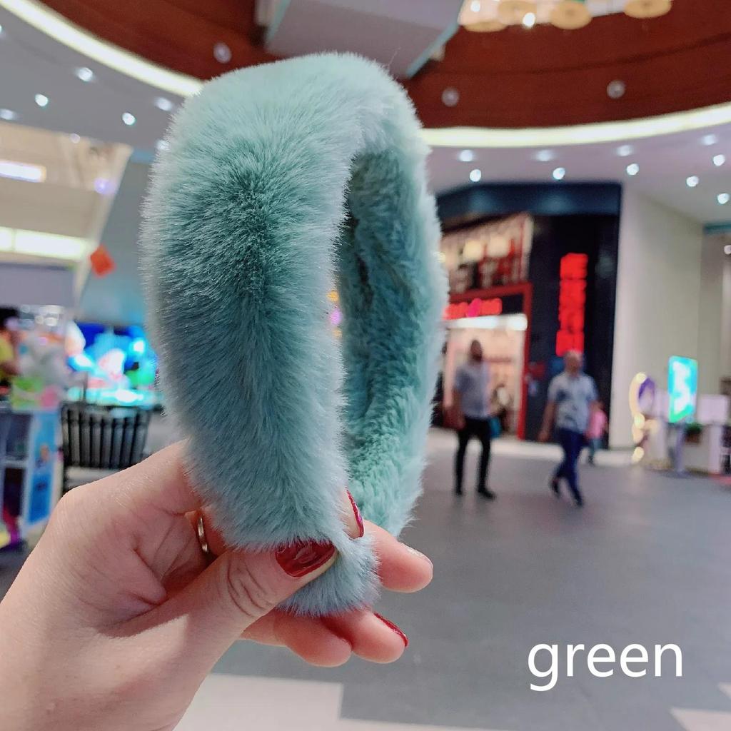 Women Hairbands Sweet Retro Women Elegant Rabbit Fur Hairbands Hair Accessories Girls Headwear Accessories