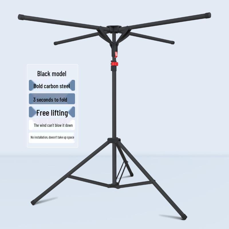 Foldable Clothes Drying Rack for Indoor and Outdoor Use - Floor-Standing Balcony Solution, Easy to Install in Bedrooms and More