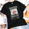 One Piece Monkey D Luffy Gear 5 Wanted Print T Shirt Men 2026 Summer White Oversized Tee Anime Streetwear Harajuku Loose Cotton