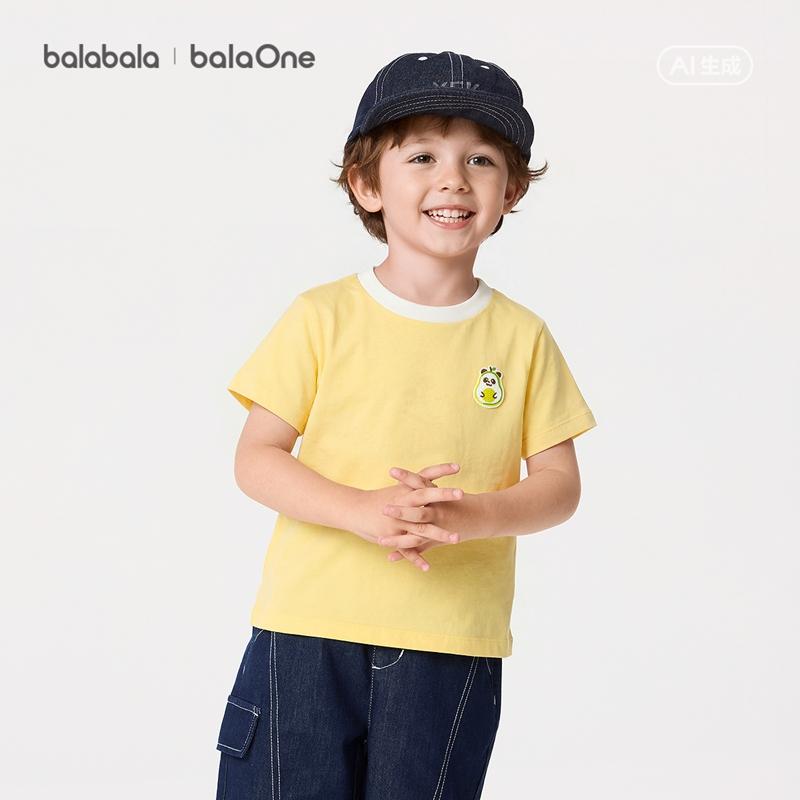 BalaOne: Balabala Children's Short sleeved T-shirt for Boys and Girls, 2026 New Summer Cotton Collection