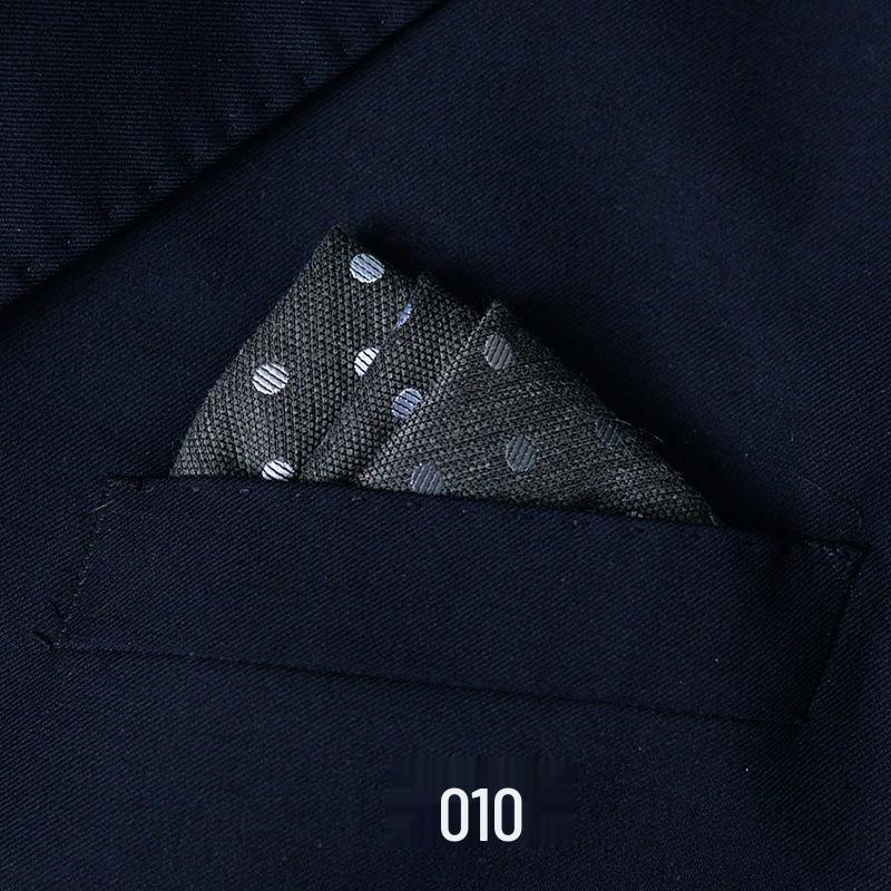 Men's British Pattern Pocket Square - Suit Wedding Banquet Accessory, Polyester Cotton Handkerchief.