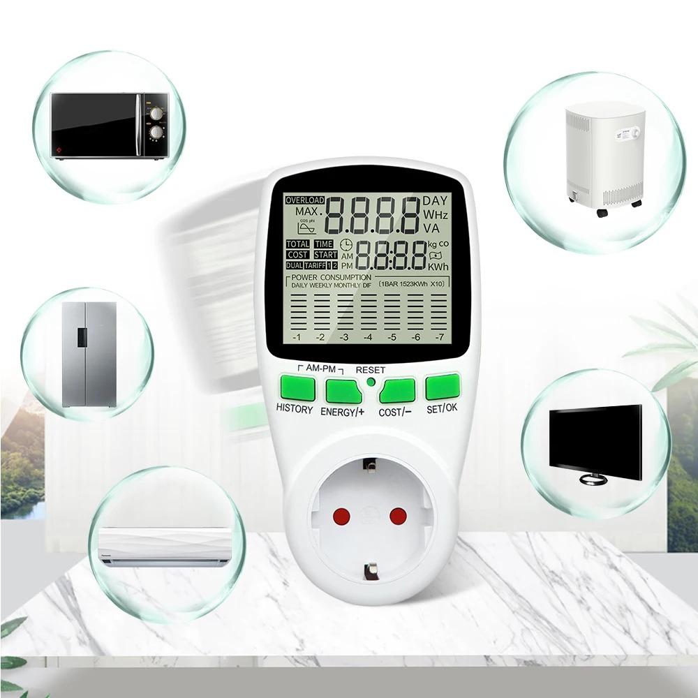 Electronic Energy Meter Measuring Outlet Socket Digital Wattmeter Power Voltage Wattmeter Power