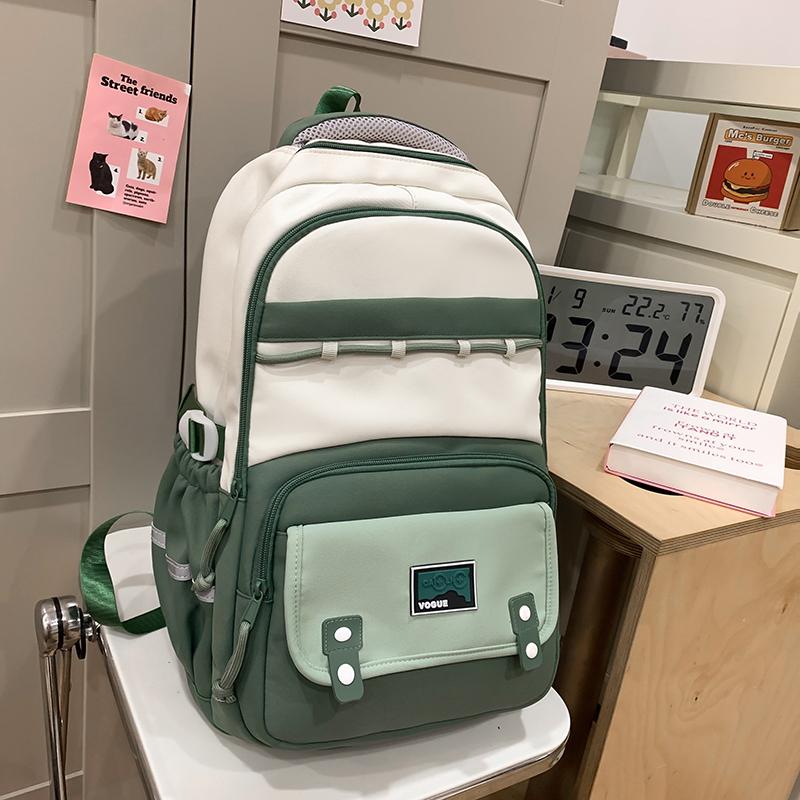 Colorblock Studenten Schultasche Damen Reise Rucksack