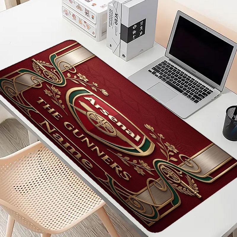 Custom Name Personalized Arsenal F.C Pattern Mousepad, Laptop PC Desk Mat, Decorative Desk Mat for Home Keyboard Pad Gift