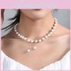 Elegant Natural Baroque Pearl Necklace For Women Vintage Choker With Unique Geometry Design