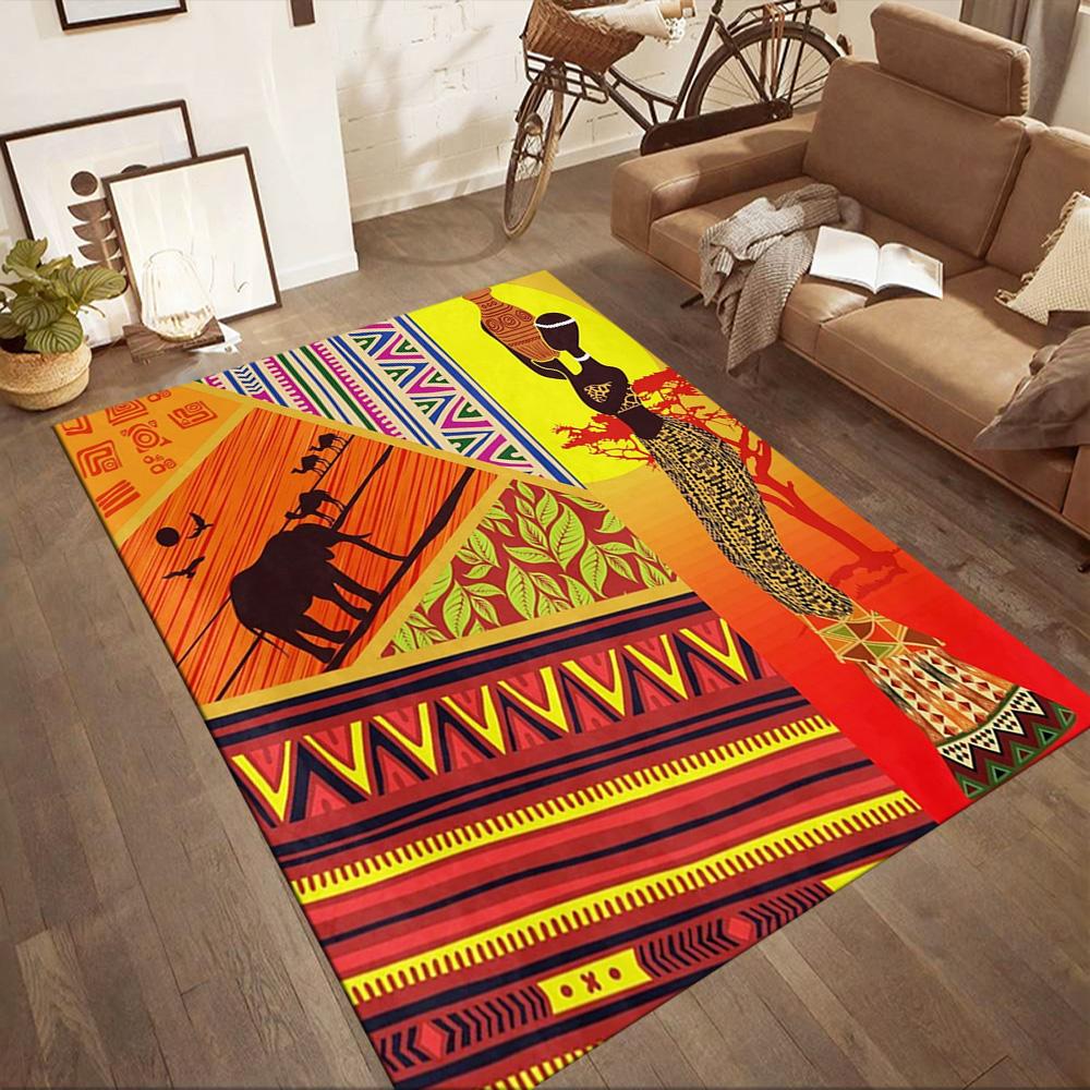 African Cultural Heritage Floor Mats for Living Room, Bedroom and Room Decoration Are Suitable for Gifts.