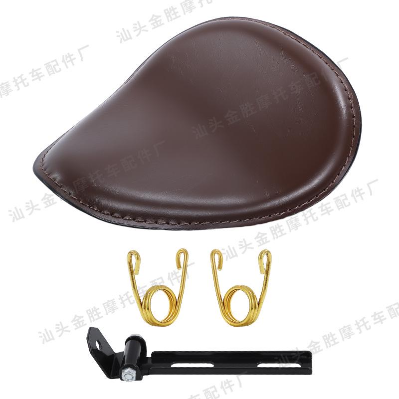 Retro Triangle Seat Bag for Harley Motorcycle - Leather Spring Cushion Accessory