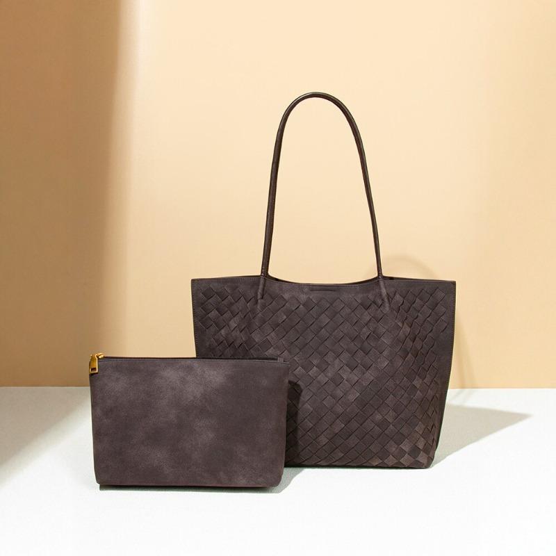Fashion matte woven bag tote bag large capacity shoulder handbag mommy women's bag retro