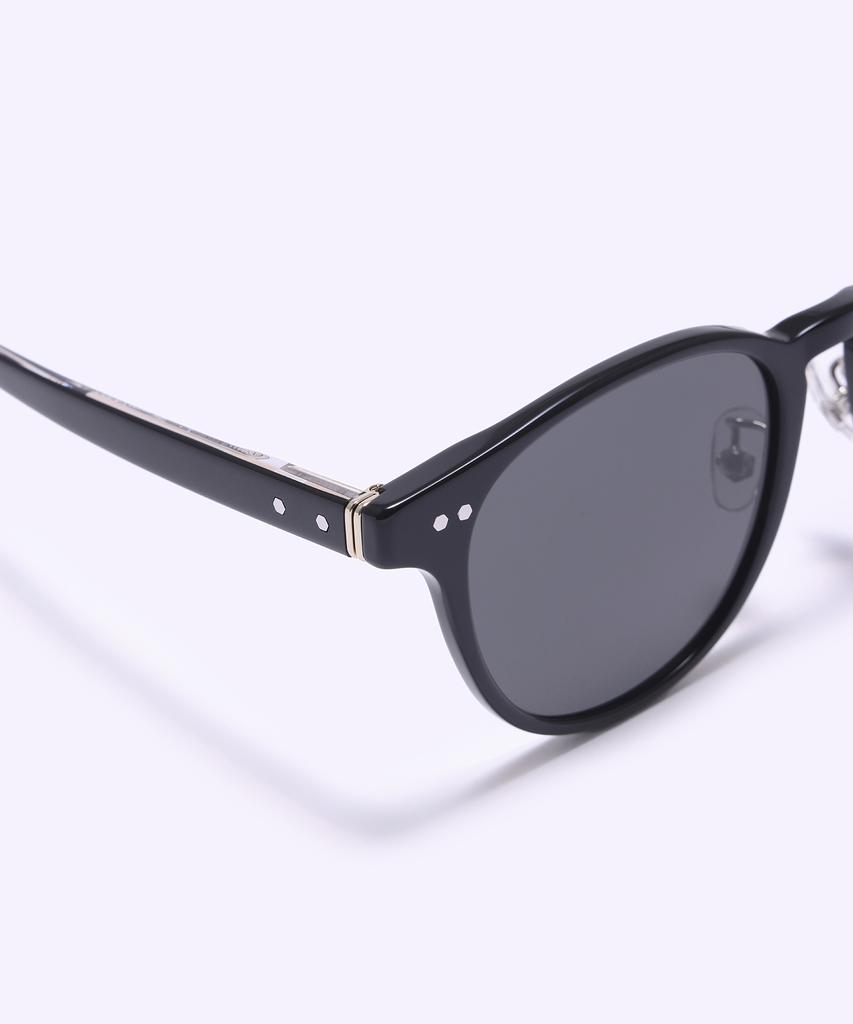 Alloaiweeo [Silverbite] Sbs1602 0920G Acetate Round Black Sunglasses