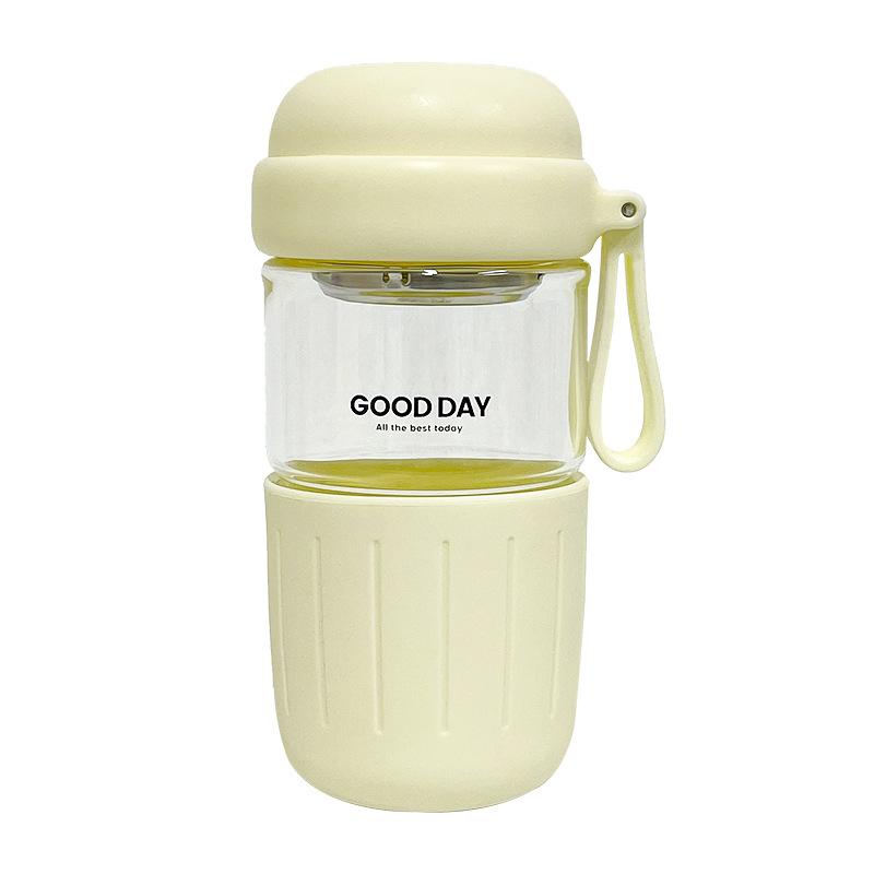 Tasse en Verre pour Femmes  Tasse à Thé pour Hommes  Verre à Eau en Verre Borosilicate Élevé   Résistant aux Hautes Températures avec Manchon de Tasse Isolé Thermiquement et Anti-Ébouillantement