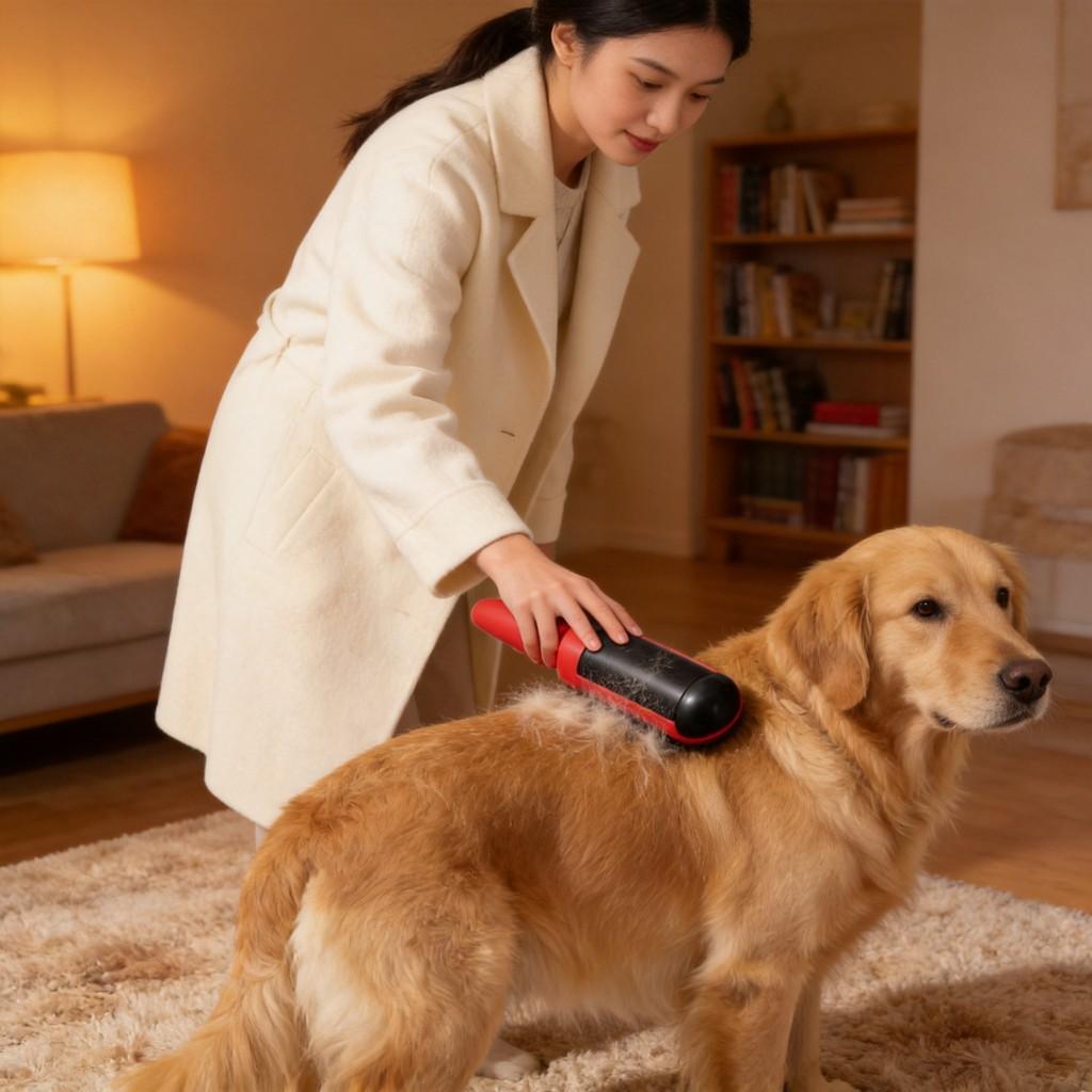 Starry Sky Grooming Brush For Large Dogs With Double Sided Fur Remover And Sticky Roller