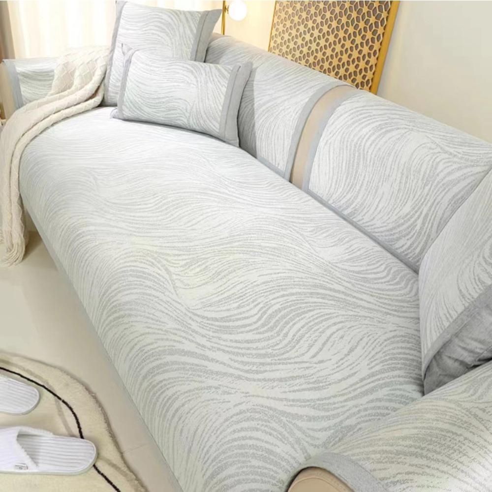 Houndstooth Sofa Cushion Summer Summer Summer Summer Mat Ice Silk Non-Slip Non-Stick Wool Nordic Simple Living Room Cover Cover Cloth