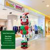 Large Base Christmas Tree Decoration with Santa, Reindeer, and Snowman Balloons for Kindergarten