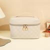 Simple checkerboard cosmetic bag women's high-end sense large-capacity storage bag waterproof portable travel toilet bag