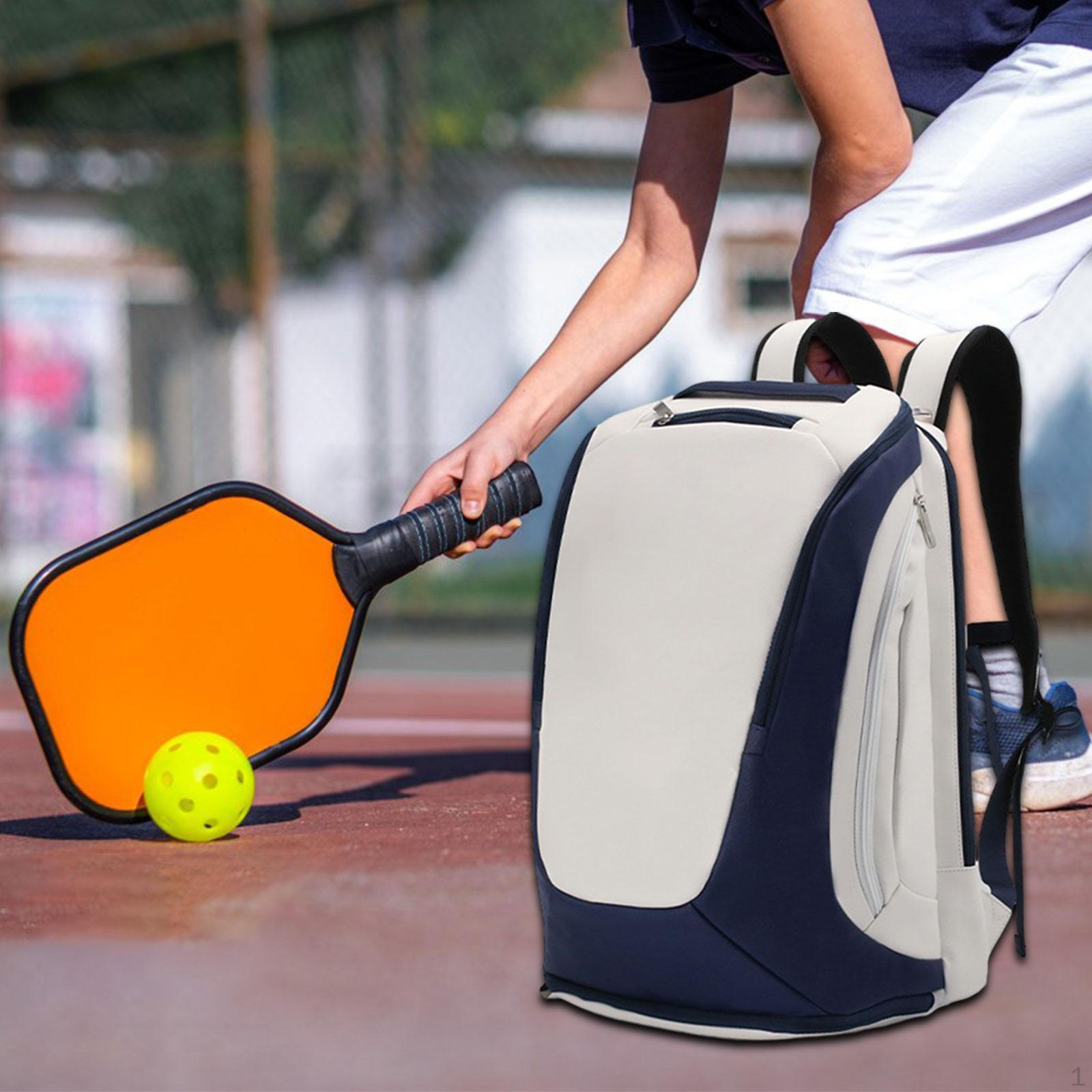 

Badminton Backpack Bag Tennis Racquet Large Racket for Balls Accessories Purple White