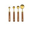 Gold-Plated Stainless Steel 8-Piece Measuring Cup and Spoon Set with Scales for Baking.