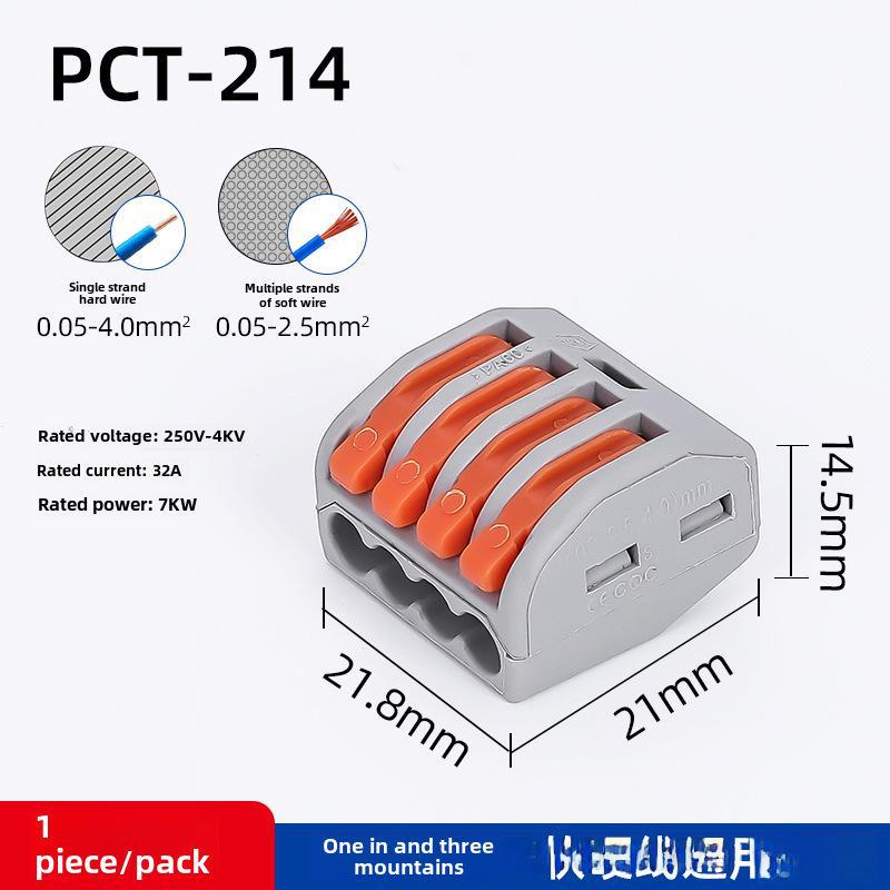 Blocuri Conector Rapid pentru Cabluri PC-212/213/214/215/218 - Portocaliu/Albastru