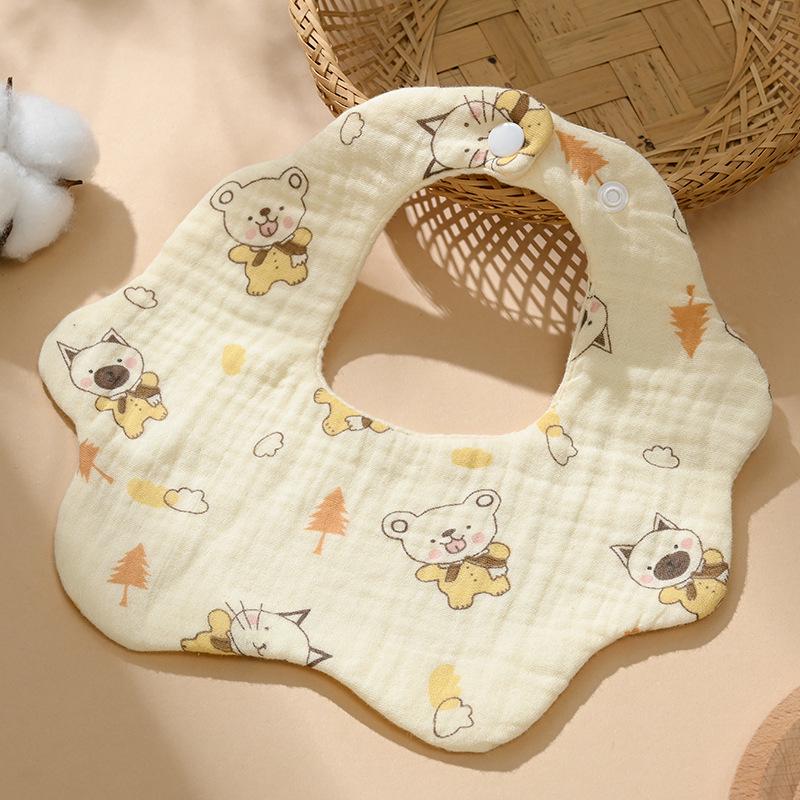 Weiches sechslagiges Baby-Lätzchen aus reiner Baumwolle - Mullwindel für Neugeborene