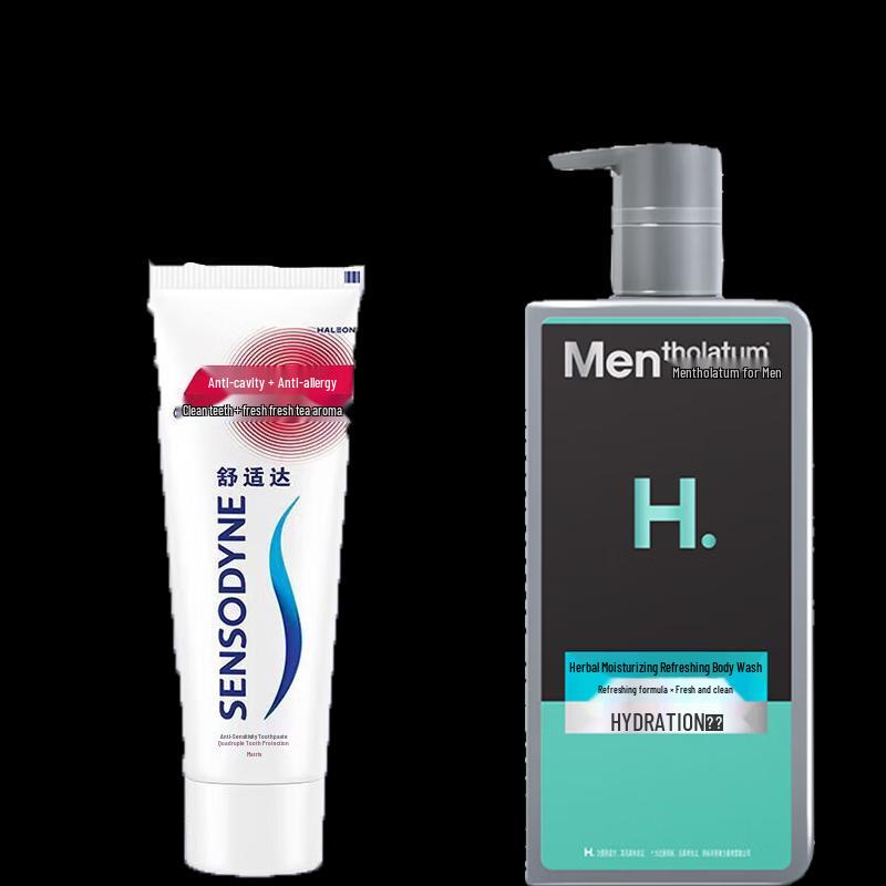 Набор: Зубная паста Sensodyne и Гель для душа Mentholatum