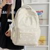 Schoolbag1011 New Plaid Printed Bow for Junior High School Girls, Versatile Large-capacity Lightweight Campus Solid-color Backpack