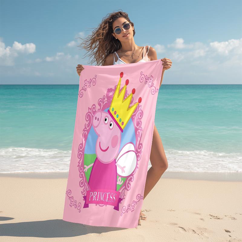 1Pc Peppa Pig Fairy Tale Beach Towel Microfiber Beach Towel Thin Absorbent For Beach Swimming Yoga Bath Sports 0917111