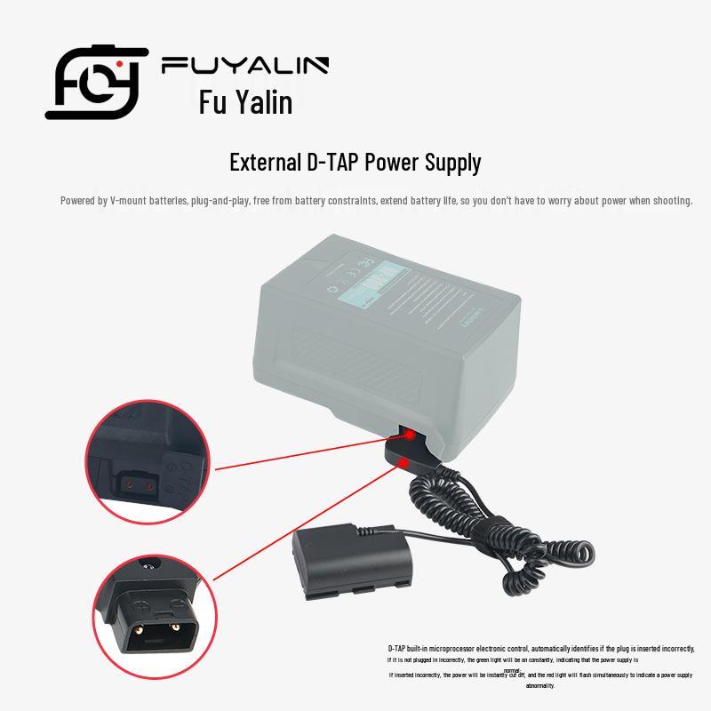 D-TAP E6 Adapter for Canon EOS R/R5/R6/90D/80D/6D2/5D3 LP-E6 Battery