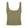 Women's U-neck Solid Color Sleeveless Short Top With Chest Cushion Vest