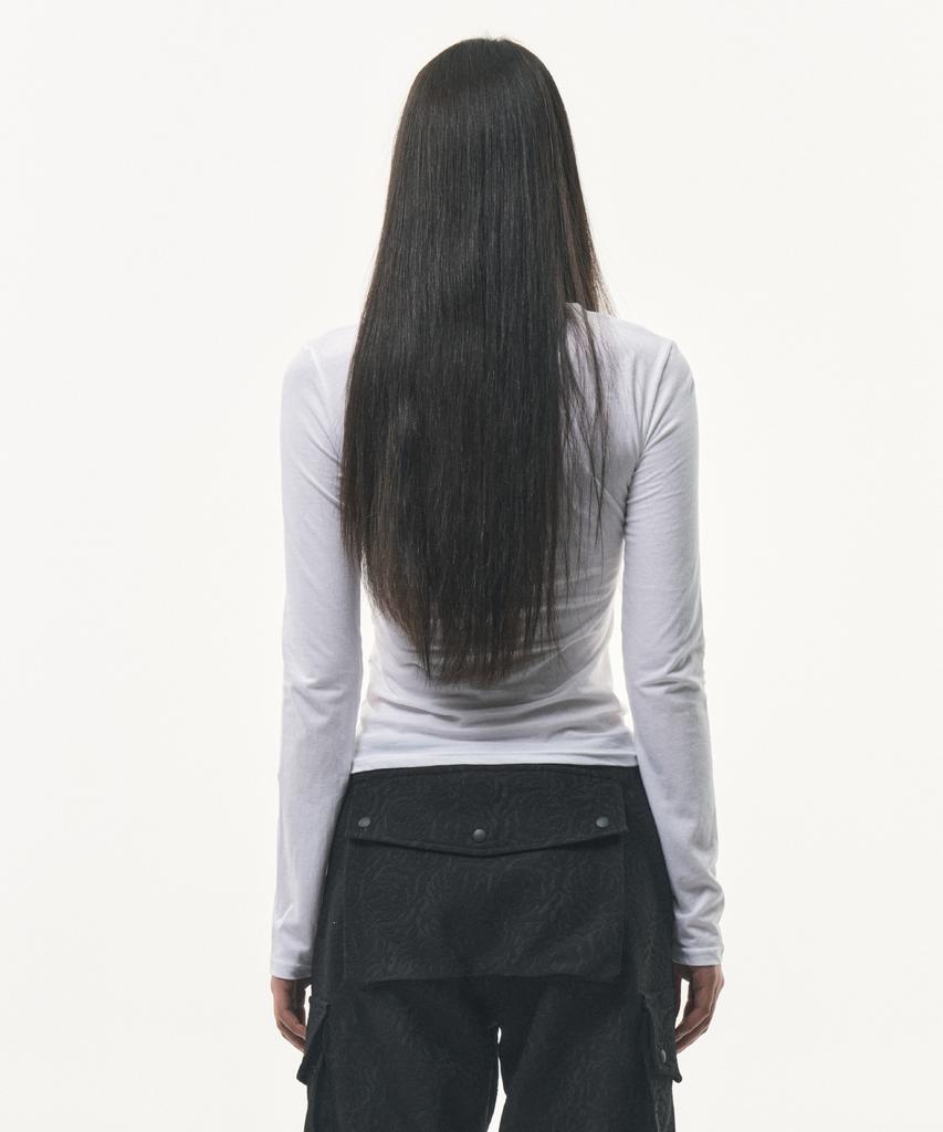 Podeowedeo Organza Layered T-Shirt (White)