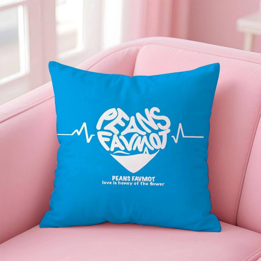 Fashion Romantic Creative Love Letters Cushion Cover Linen Pillowcase Cover Soft Decor For Sofa Home Room